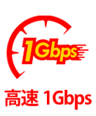 高速1Gbps対応